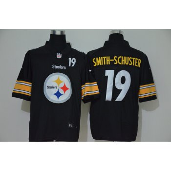 Men's Pittsburgh Steelers #19 JuJu Smith-Schuster Black 2020 Big Logo Number Vapor Untouchable Stitched NFL Nike Fashion Limited Jersey