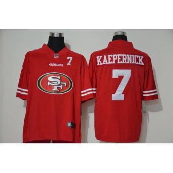 Men's San Francisco 49ers #7 Colin Kaepernick Red 2020 Big Logo Number Vapor Untouchable Stitched NFL Nike Fashion Limited Jersey