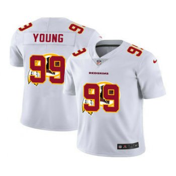 Men's Washington Redskins #99 Chase Young White 2020 Shadow Logo Vapor Untouchable Stitched NFL Nike Limited Jersey