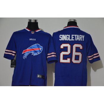 Men's Buffalo Bills #26 Devin Singletary Royal Blue 2020 Big Logo Vapor Untouchable Stitched NFL Nike Fashion Limited Jersey