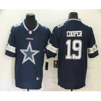 Men's Dallas Cowboys #19 Amari Cooper Navy Blue 2020 Big Logo Vapor Untouchable Stitched NFL Nike Fashion Limited Jersey