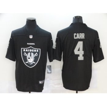 Men's Las Vegas Raiders #4 Derek Carr Black 2020 Big Logo Vapor Untouchable Stitched NFL Nike Fashion Limited Jersey