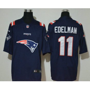 Men's New England Patriots #11 Julian Edelman Navy Blue 2020 Team Logo Vapor Untouchable Stitched NFL Nike Fashion Limited Jersey