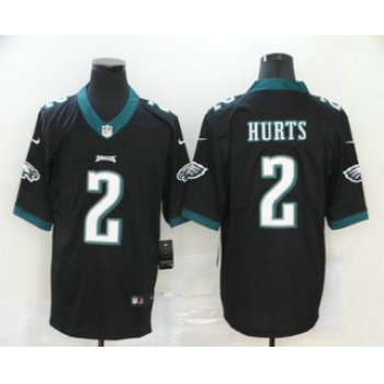 Men's Philadelphia Eagles #2 Jalen Hurts Black 2020 Vapor Untouchable Stitched NFL Nike Limited Jersey