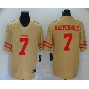 Men's San Francisco 49ers #7 Colin Kaepernick Gold 2019 Inverted Legend Stitched NFL Nike Limited Jersey