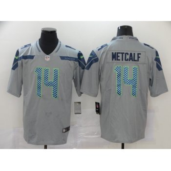 Men's Seattle Seahawks #14 D.K. Metcalf Grey 2017 Vapor Untouchable Stitched NFL Nike Limited Jersey