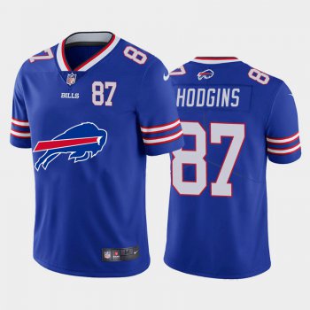 Nike Bills #87 Isaiah Hodgins Royal Team Big Logo Number Vapor Untouchable Limited Jersey