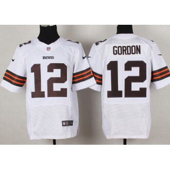 Nike Cleveland Browns #12 Josh Gordon White Elite Jersey