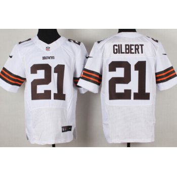 Nike Cleveland Browns #21 Justin Gilbert White Elite Jersey