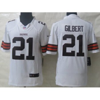 Nike Cleveland Browns #21 Justin Gilbert White Limited Jersey