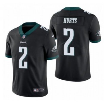 Nike Eagles #2 Jalen Hurts Black 2020 NFL Draft First Round Pick Vapor Untouchable Limited Jersey