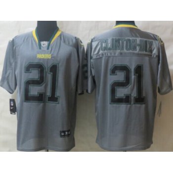 Nike Green Bay Packers #21 Ha Ha Clinton-Dix Lights Out Gray Elite Jersey