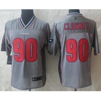 Nike Houston Texans #90 Jadeveon Clowney 2013 Gray Vapor Elite Jersey