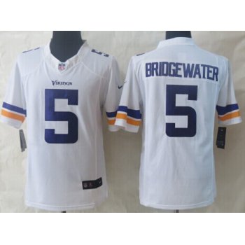 Nike Minnesota Vikings #5 Teddy Bridgewater 2013 White Limited Jersey