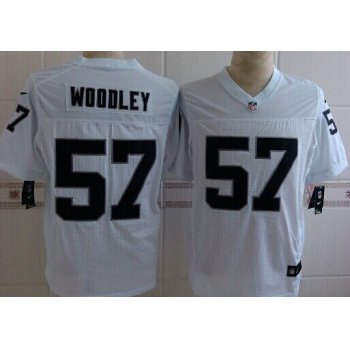 Nike Oakland Raiders #57 Lamarr Woodley White Elite Jersey