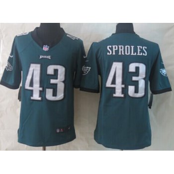 Nike Philadelphia Eagles #43 Darren Sproles Dark Green Limited Jersey