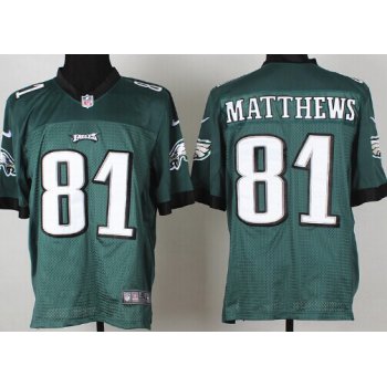 Nike Philadelphia Eagles #81 Jordan Matthews Dark Green Elite Jersey