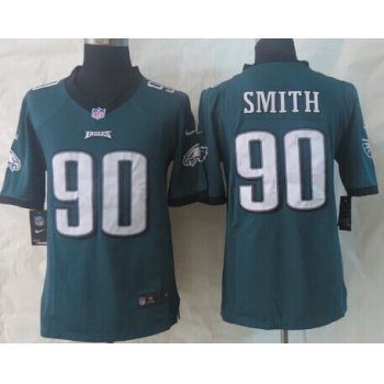 Nike Philadelphia Eagles #90 Marcus Smith Dark Green Limited Jersey