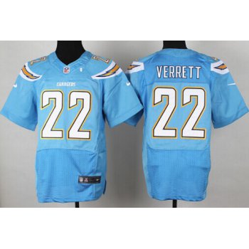 Nike San Diego Chargers #22 Jason Verrett 2013 Light Blue Elite Jersey