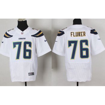 Nike San Diego Chargers #76 D. J. Fluker 2013 White Elite Jersey