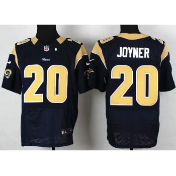 Nike St. Louis Rams #20 Lamarcus Joyner Navy Blue Elite Jersey