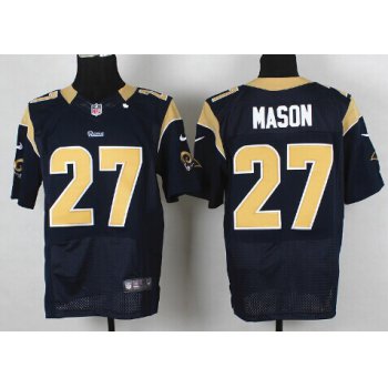 Nike St. Louis Rams #27 Tre Mason Navy Blue Elite Jersey