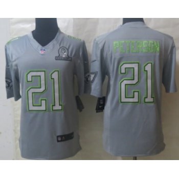 Nike Arizona Cardinals #21 Patrick Peterson 2014 Pro Bowl Gray Jersey