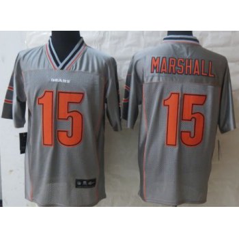 Nike Chicago Bears #15 Brandon Marshall 2013 Gray Vapor Elite Jersey