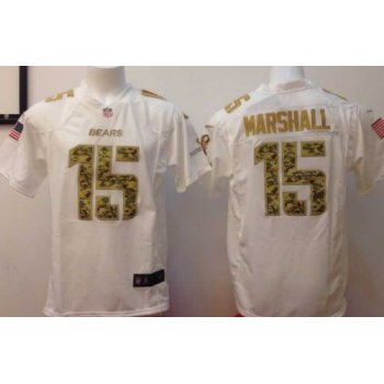 Nike Chicago Bears #15 Brandon Marshall Salute to Service White Game Jersey