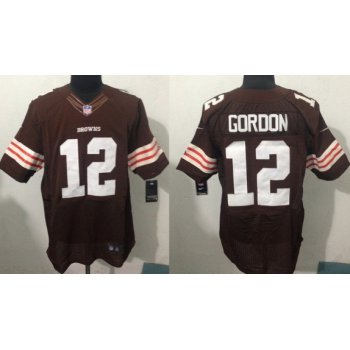 Nike Cleveland Browns #12 Josh Gordon Brown Elite Jersey