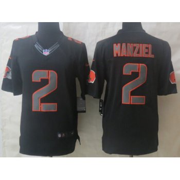 Nike Cleveland Browns #2 Johnny Manziel Black Impact Limited Jersey