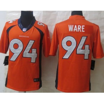 Nike Denver Broncos #94 DeMarcus Ware 2013 Orange Limited Jersey