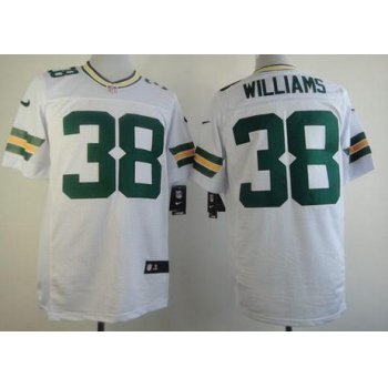 Nike Green Bay Packers #38 Tramon Williams White Elite Jersey