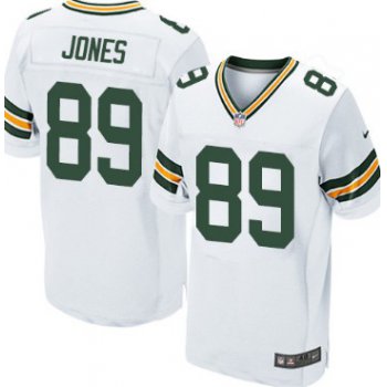 Nike Green Bay Packers #89 James Jones White Elite Jersey