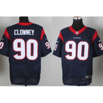 Nike Houston Texans #90 Jadeveon Clowney Blue Elite Jersey