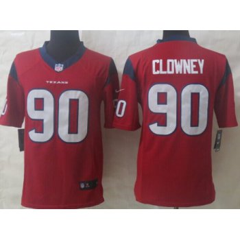 Nike Houston Texans #90 Jadeveon Clowney Red Limited Jersey