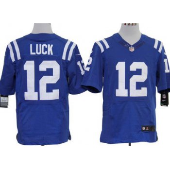 Nike Indianapolis Colts #12 Andrew Luck Blue Elite Jersey