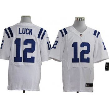 Nike Indianapolis Colts #12 Andrew Luck White Elite Jersey