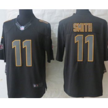 Nike Kansas City Chiefs #11 Alex Smith Black Impact Limited Jersey