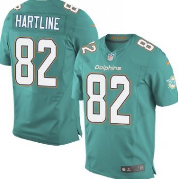 Nike Miami Dolphins #82 Brian Hartline 2013 Green Elite Jersey