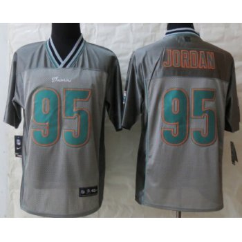 Nike Miami Dolphins #95 Dion Jordan 2013 Gray Vapor Elite Jersey