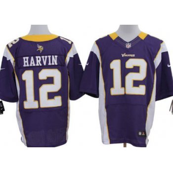 Nike Minnesota Vikings #12 Percy Harvin Purple Elite Jersey