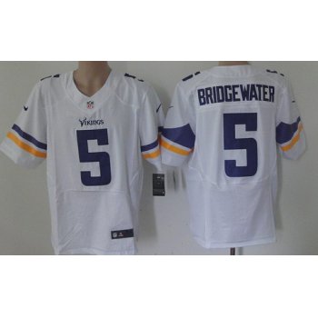 Nike Minnesota Vikings #5 Teddy Bridgewater 2013 White Elite Jersey