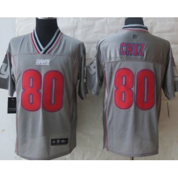 Nike New York Giants #80 Victor Cruz 2013 Gray Vapor Elite Jersey