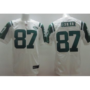 Nike New York Jets #87 Eric Decker White Elite Jersey