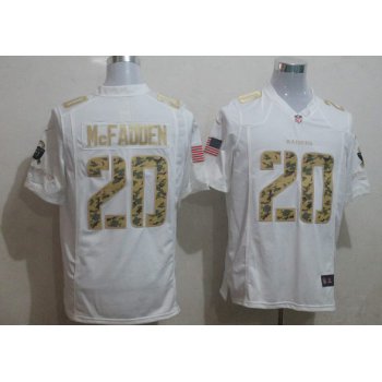 Nike Oakland Raiders #20 Darren McFadden Salute to Service White Game Jersey