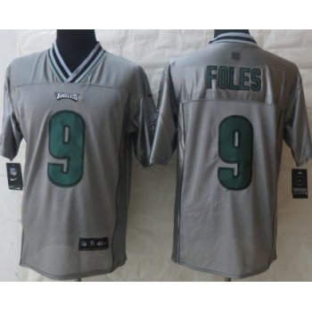 Nike Philadelphia Eagles #9 Nick Foles 2013 Gray Vapor Elite Jersey