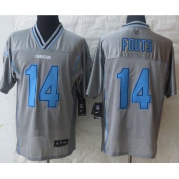 Nike San Diego Chargers #14 Dan Fouts 2013 Gray Vapor Elite Jersey