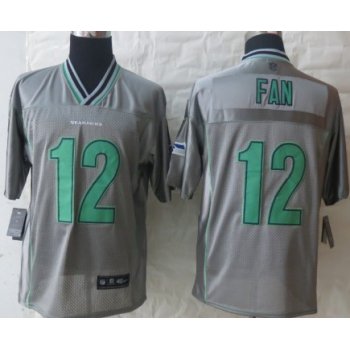 Nike Seattle Seahawks #12 Fan 2013 Gray Vapor Elite Jersey