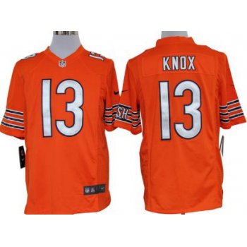 Nike Chicago Bears #13 Johnny Knox Orange Game Jersey